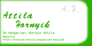 attila hornyik business card